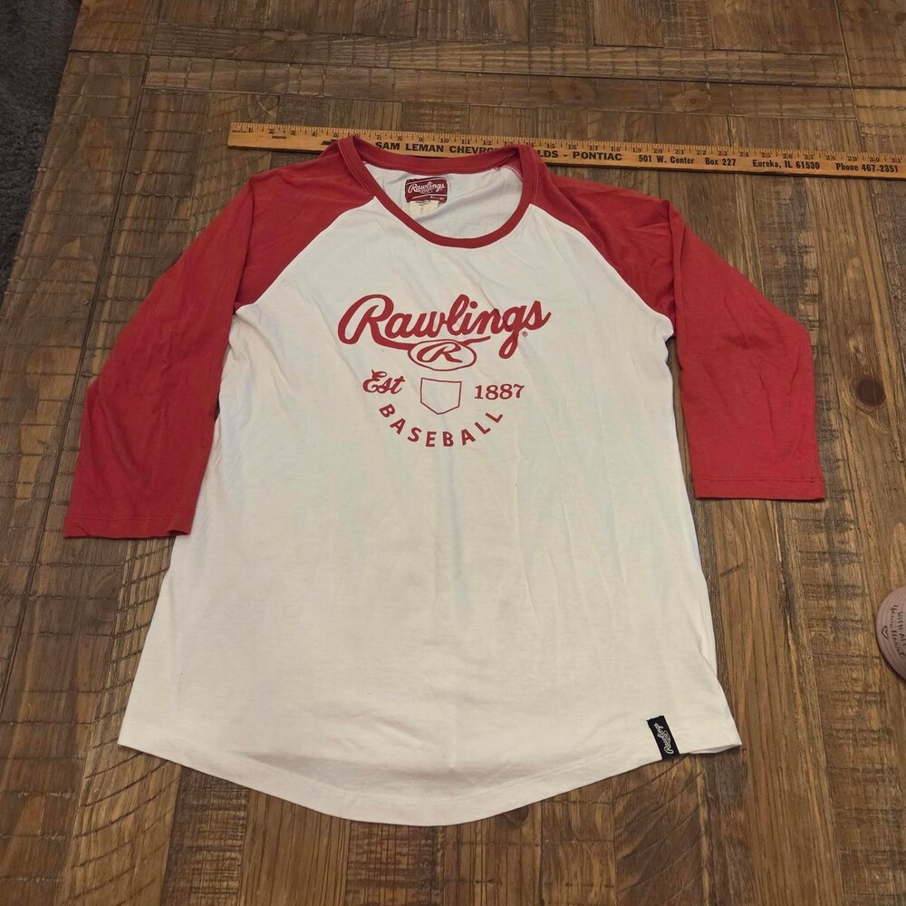Rawlings Men's White and Red T-shirt